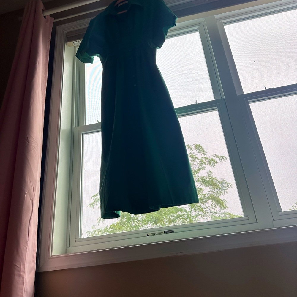 Green Button-Up Dress